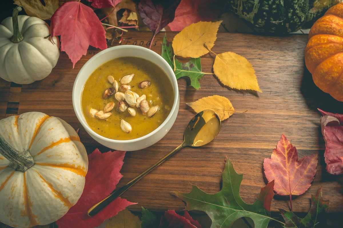 Velouté de potiron au curry léger